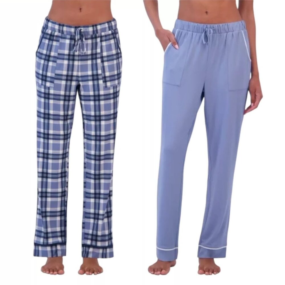 New Lucky Brand Women M Lounge Pants 2-pack Set Drawstring Elastic Waist Relaxed